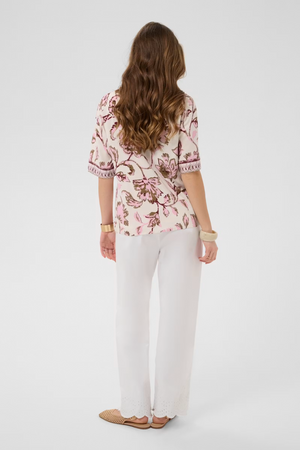 Cream Clothing Tiah Boho Blouse in Pink Flower