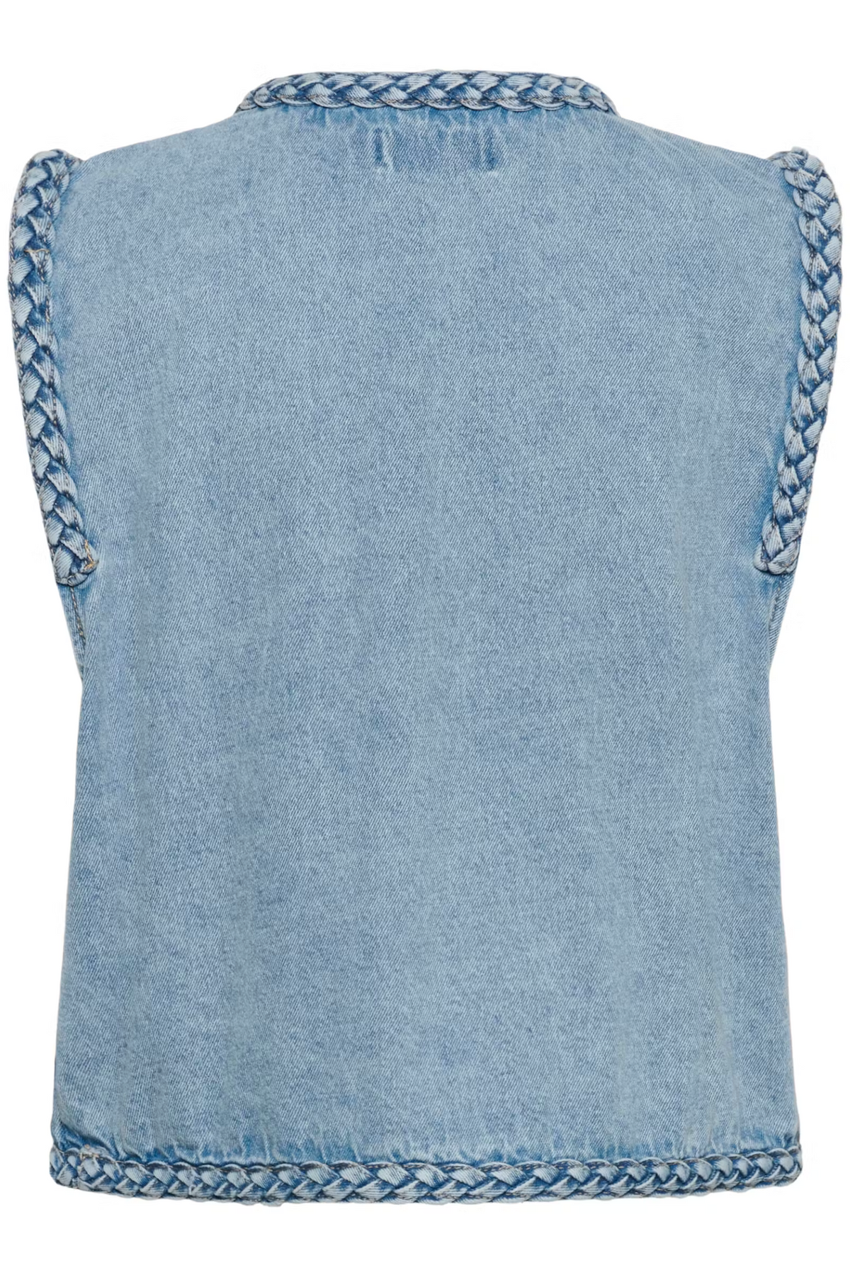 Cream Clothing Rina Waistcoat in Duncan Medium Blue Denim