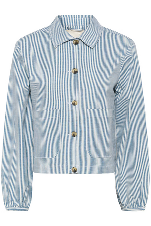 Cream Clothing Berta Twill Jacket in Horizon Blue Milkboy