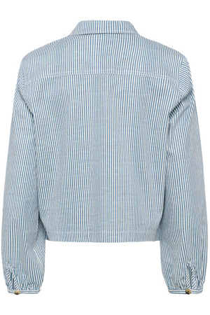 Cream Clothing Berta Twill Jacket in Horizon Blue Milkboy