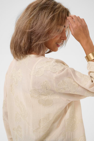 Cream Clothing Emilia Short Kimono jacket in Perfectly Pale Melange