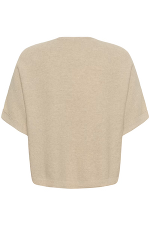 Cream Clothing Sillar Knit Bolero in Oat Melange