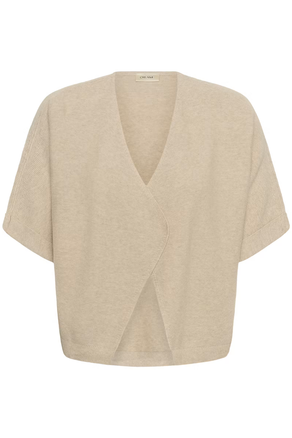 Cream Clothing Sillar Knit Bolero in Oat Melange