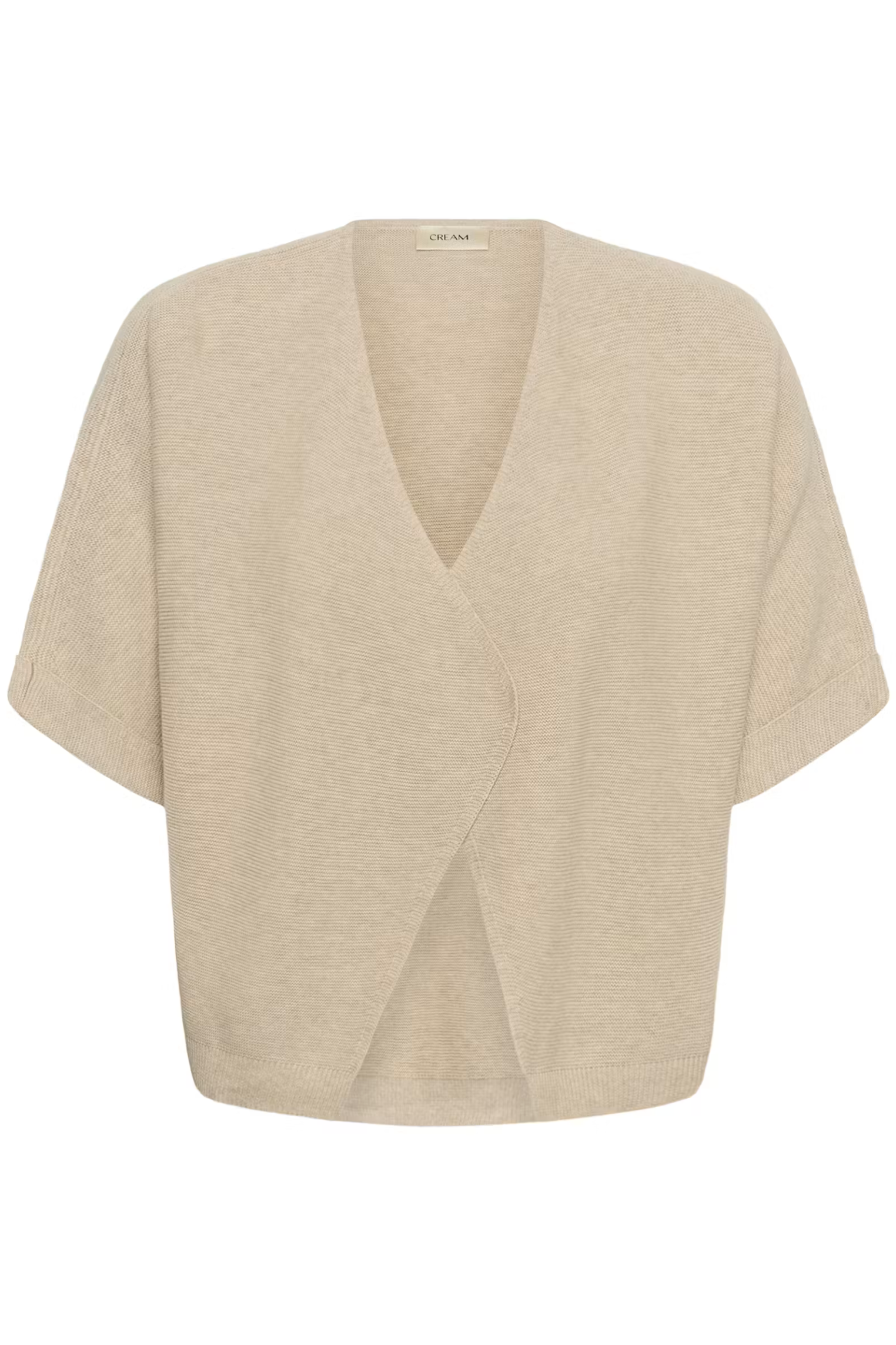 Cream Clothing Sillar Knit Bolero in Oat Melange