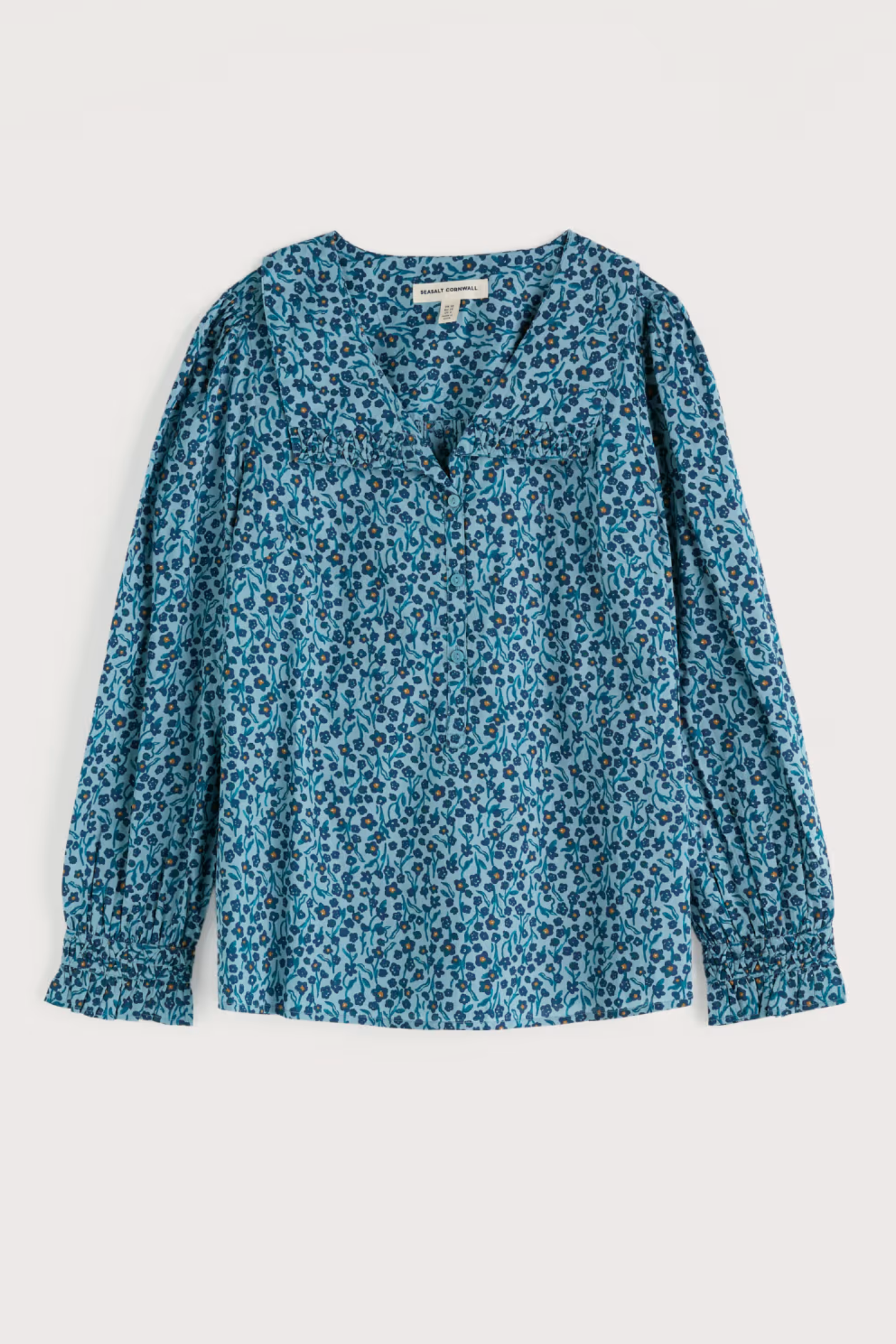 Seasalt Cornwall Ysella Top in Flax Flower Horizon
