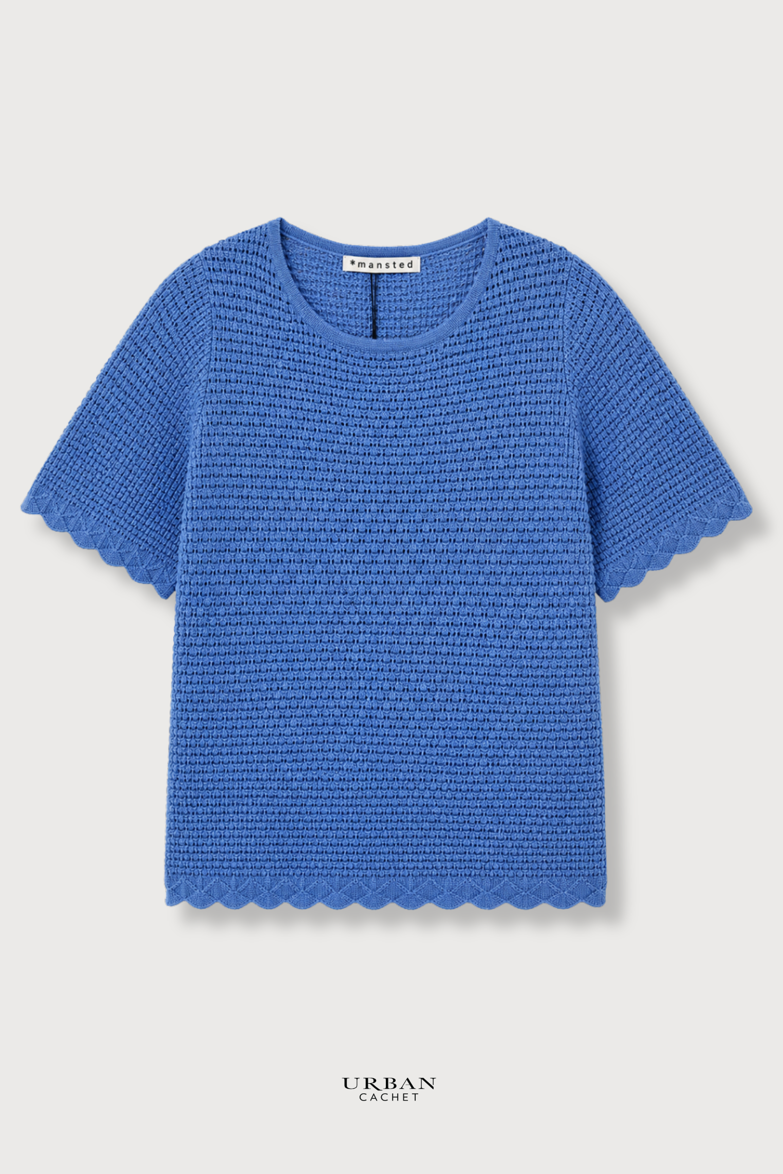 Mansted Denmark Wendy Pointelle Top in Dark Sky