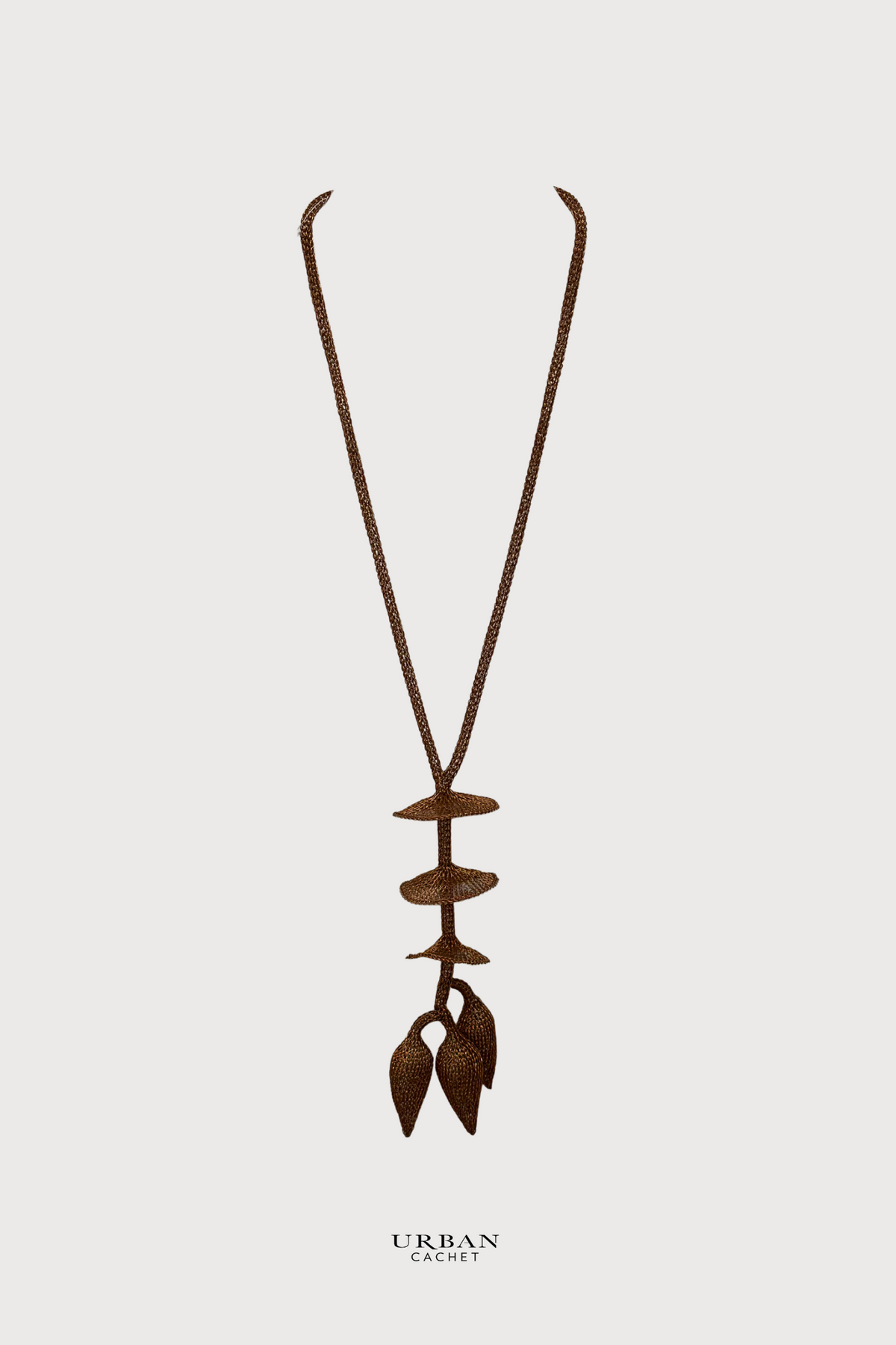 Urban Cachet Accessories Handmade Knitted Sulawesi Necklace in Copper