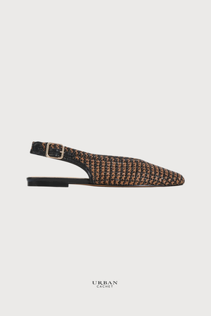 EOS Footwear Sansa Sandal in Chocolate Raffia