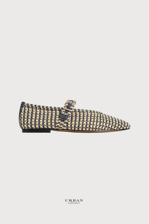 EOS Footwear Santalum Sandals in Navy Raffia