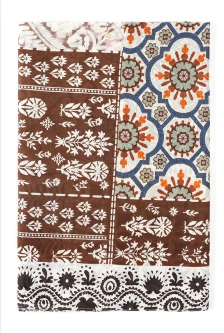 Enhance Accessories Eden Almond Print Scarf 100% Cotton