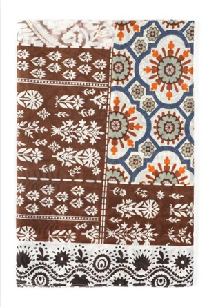 Enhance Accessories Eden Almond Print Scarf 100% Cotton