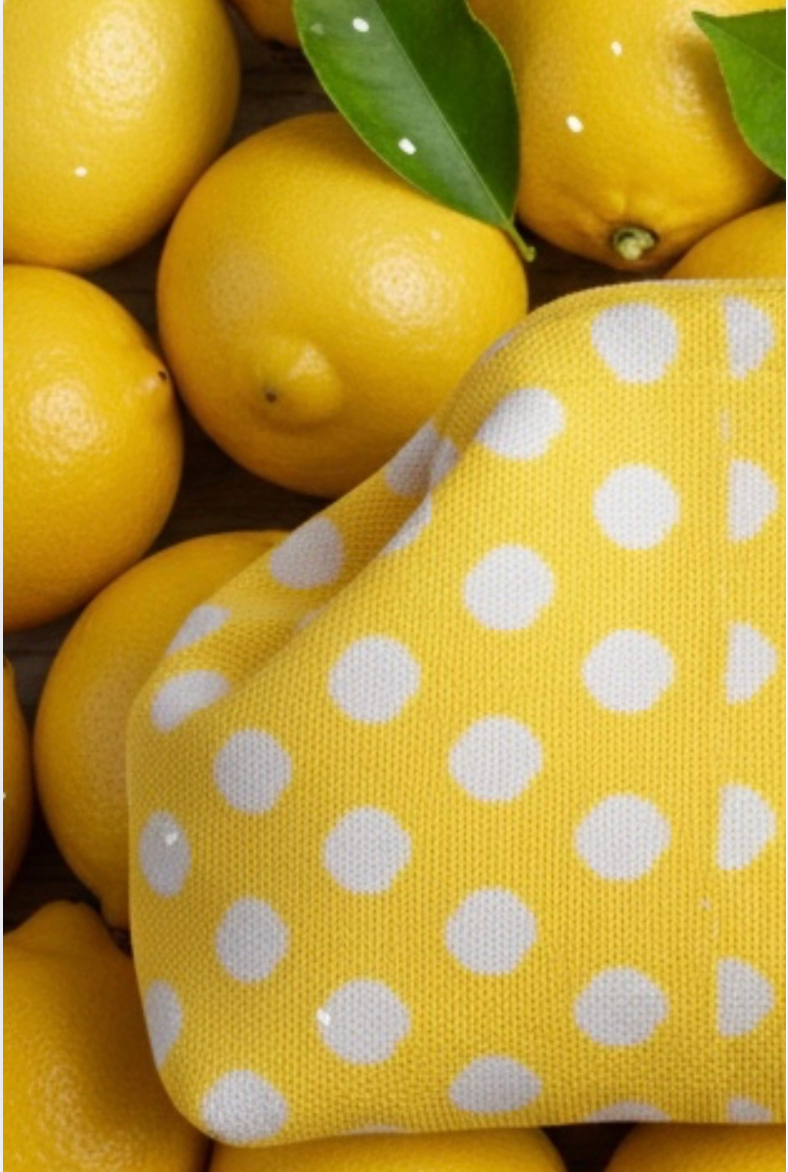 Goldie & Co Bondi Spot Clutch in Yellow/White