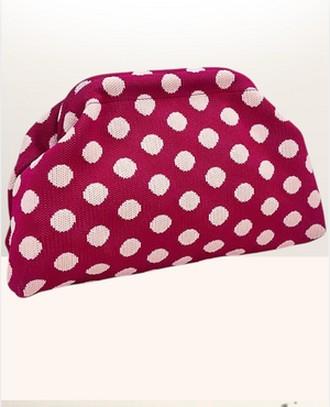 Goldie & Co Bondi Spot Clutch in Red/White