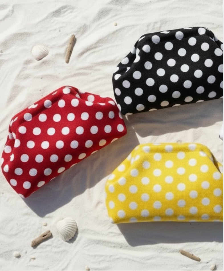 Goldie & Co Bondi Spot Clutch in Red/White