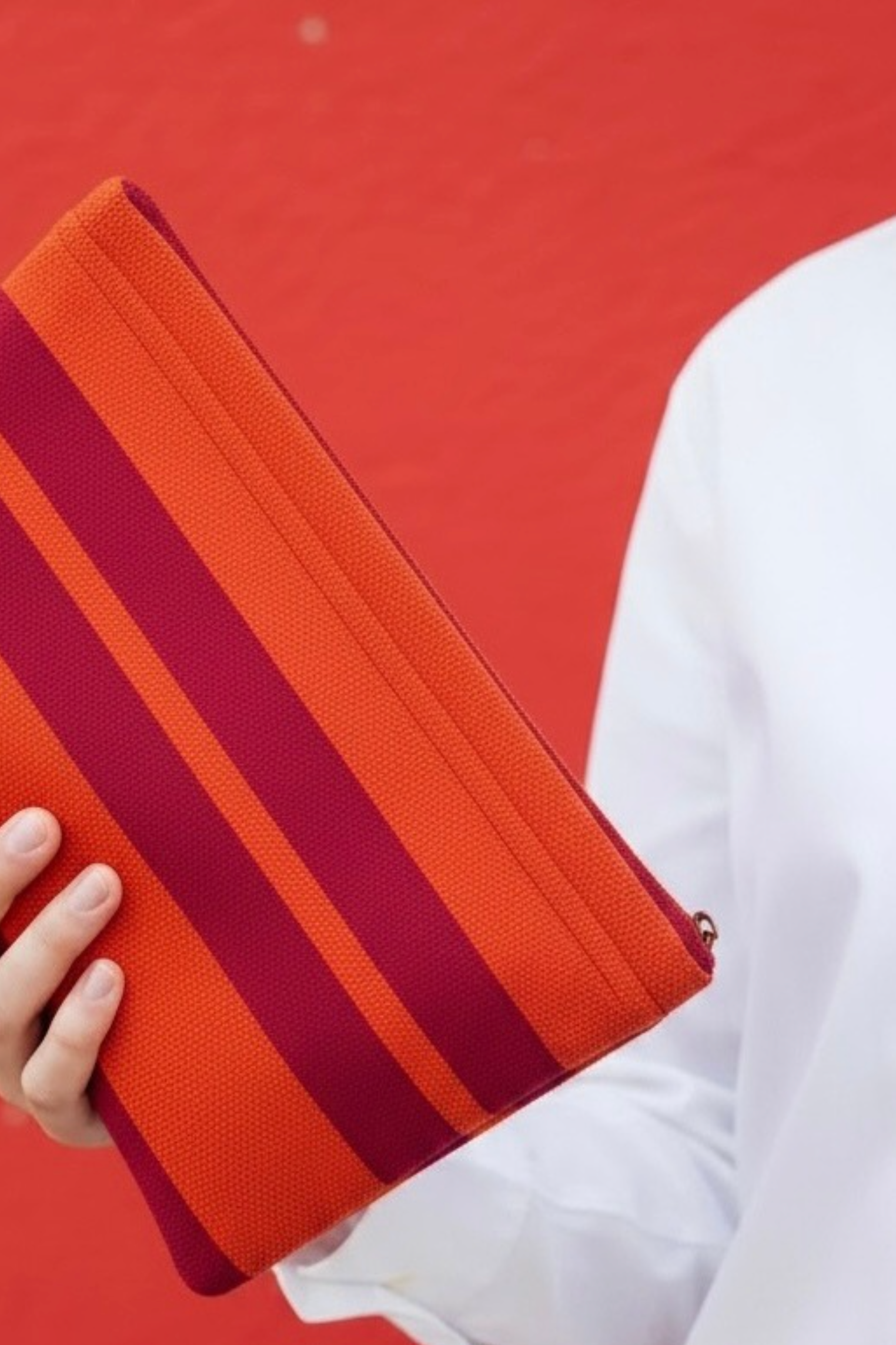 Goldie & Co Rose Bay Pouch in Orange & Red