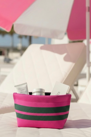 Goldie & Co Rose Bay Pouch in Fuschia & Green