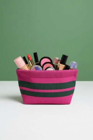 Goldie & Co Rose Bay Pouch in Fuschia & Green