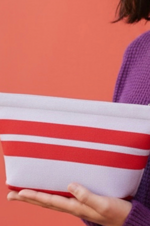 Goldie & Co Rose Bay Pouch in Lilac & Red