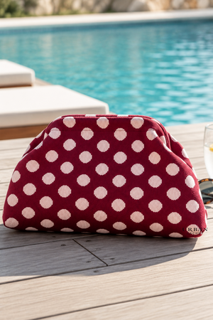 Goldie & Co Bondi Spot Clutch in Red & White