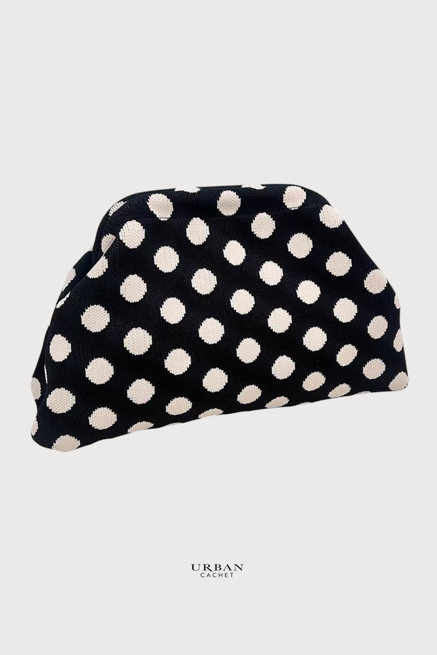 Goldie & Co Bondi Spot Clutch in Black & White Spot