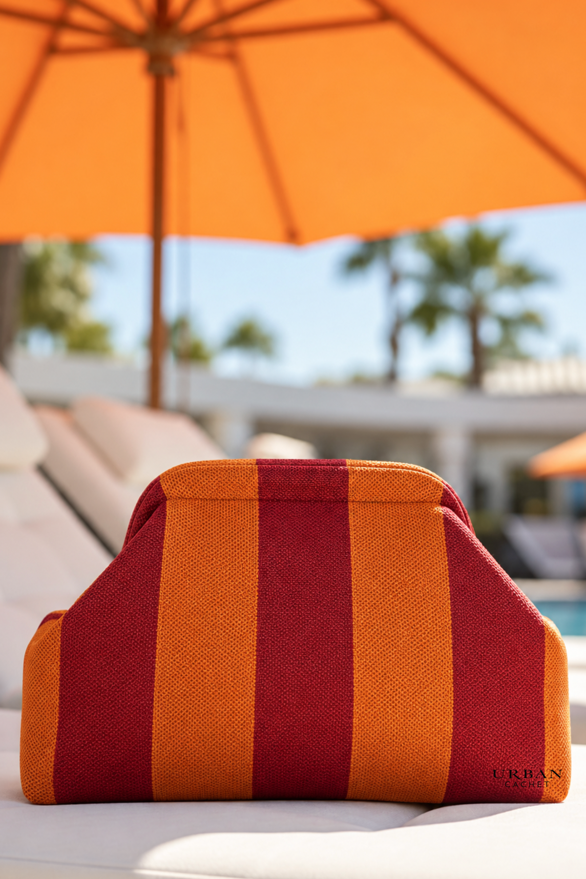 Goldie & Co Laguna Clutch in Orange & Red