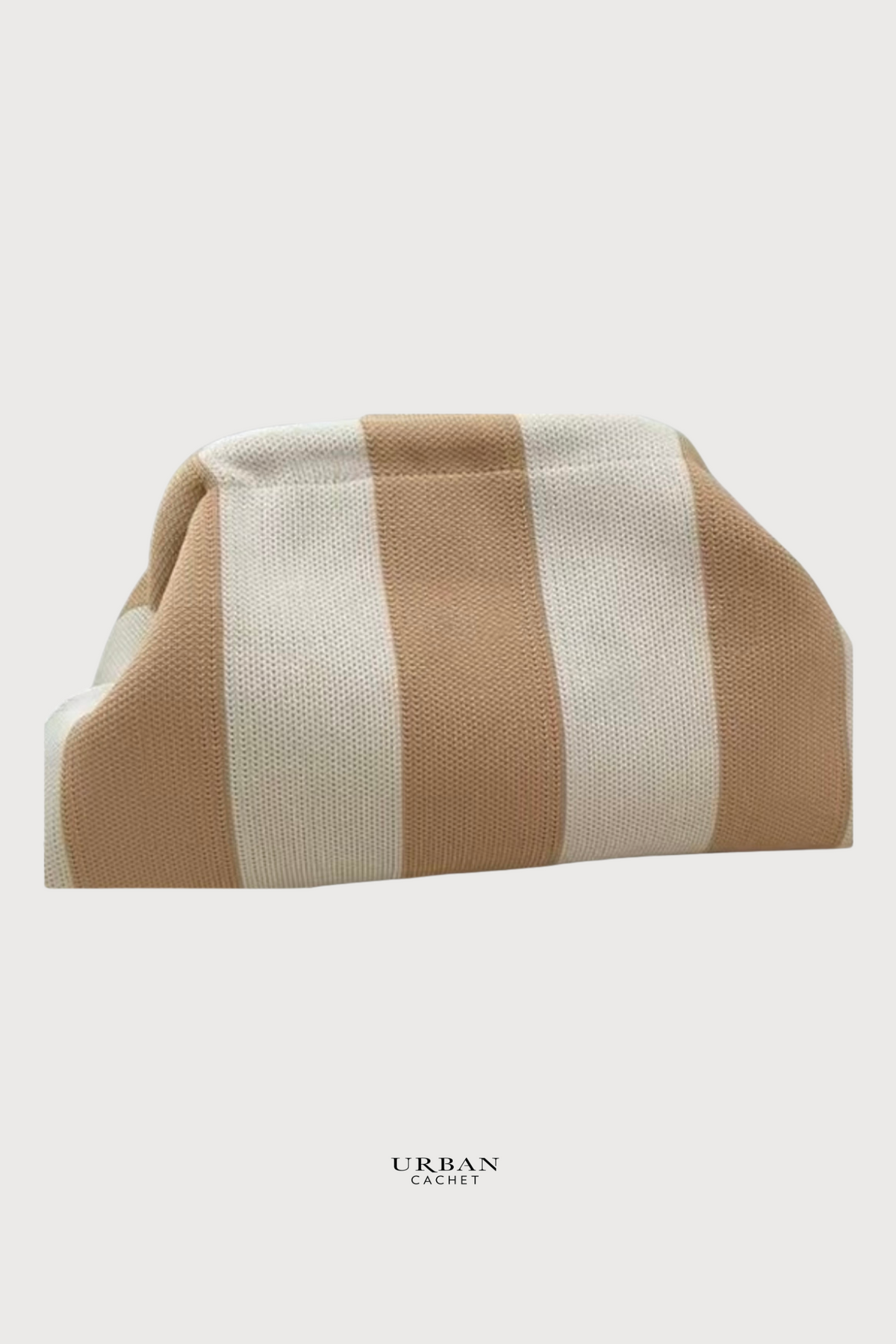 Goldie & Co Laguna Clutch in Sand & White