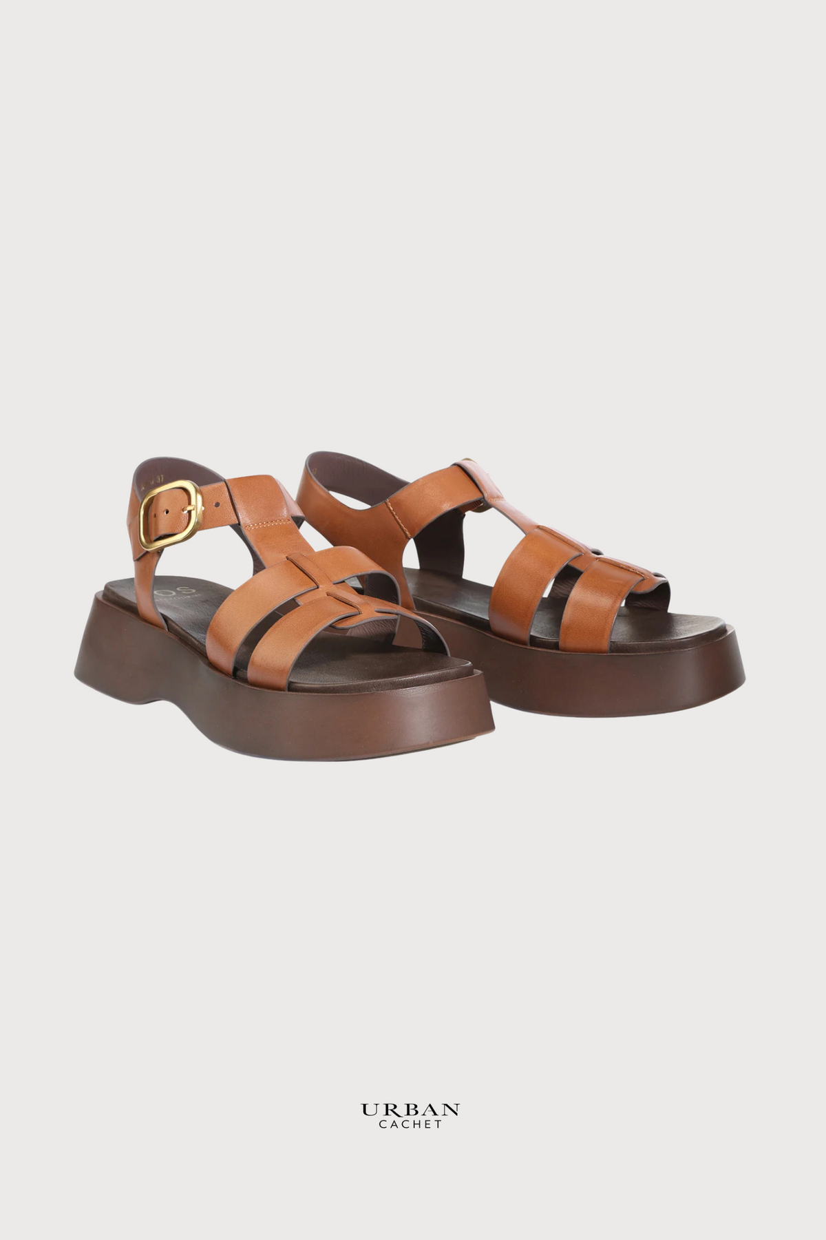 EOS Footwear Bario Sandal in Brandy Leather PREORDER DEL 20th September