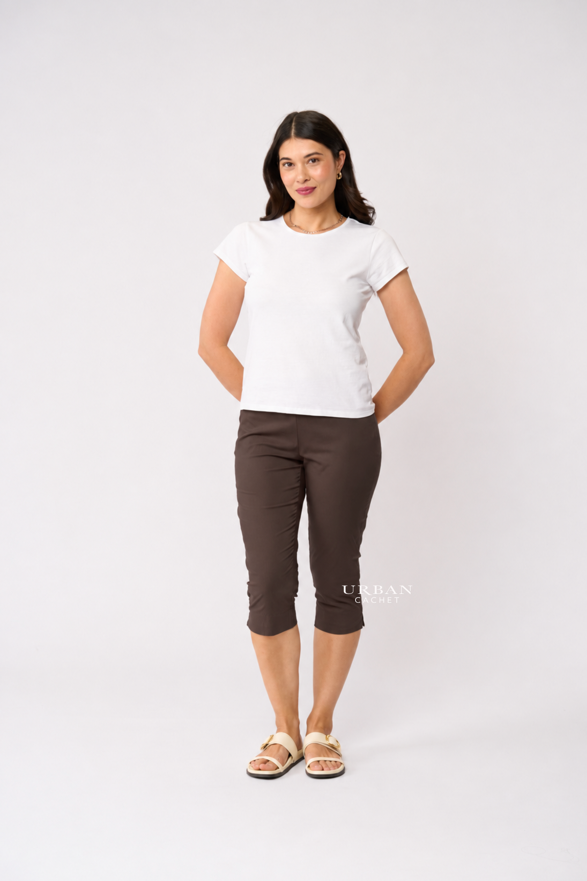 Foil Split ENZ Trapeze Pant in Sable