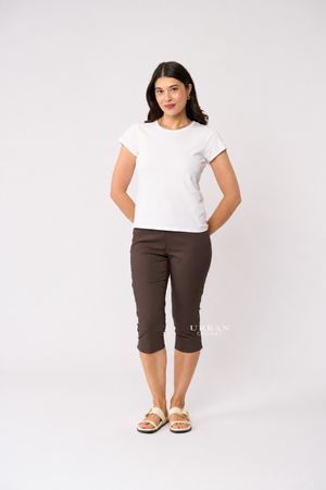 Foil Split ENZ Trapeze Pant in Sable
