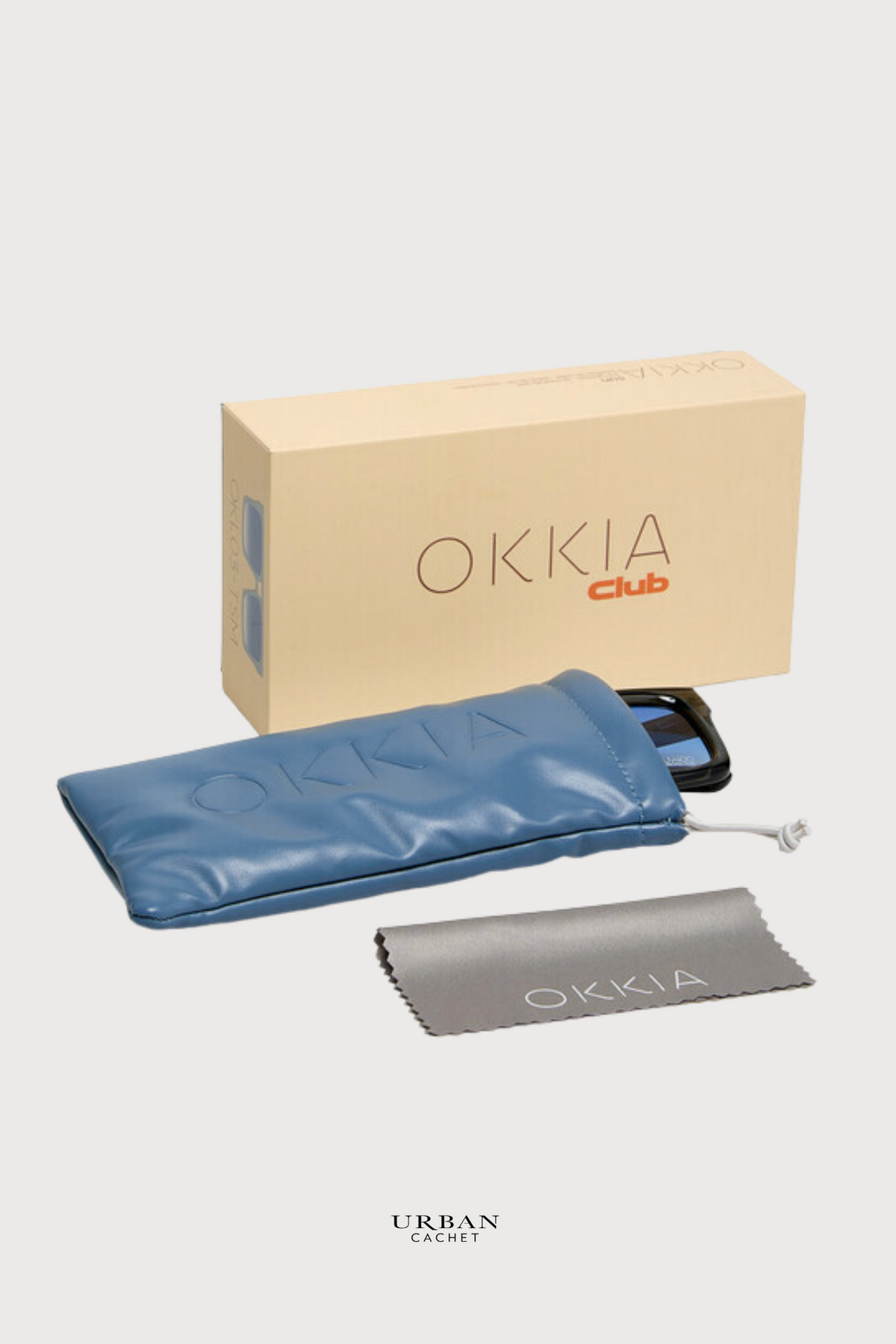 OKKIA Vulcano Sunglasses in Trans Smoke/Blue