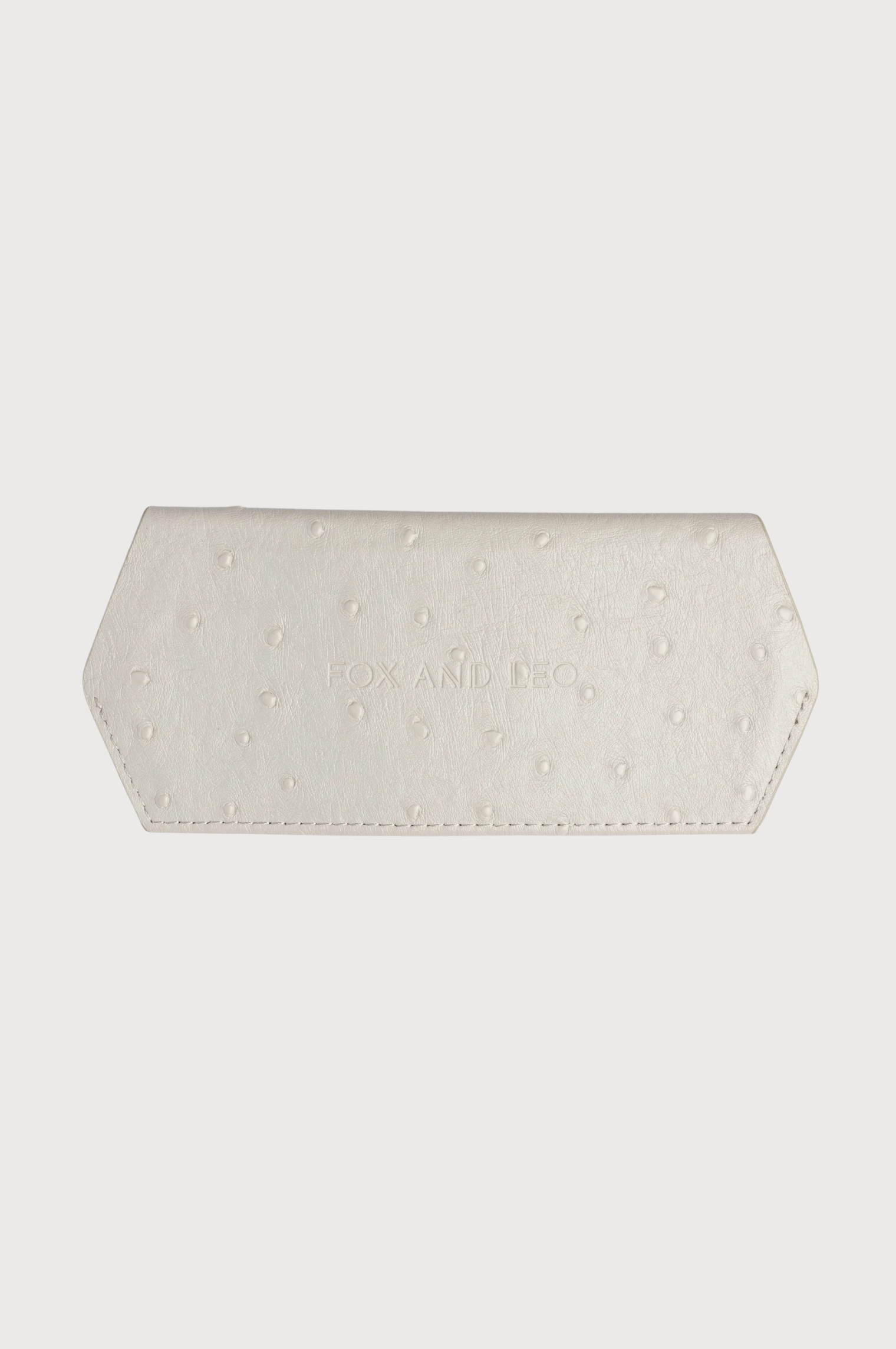 FOX and LEO Slimline Glasses Case in Ostrich Stone