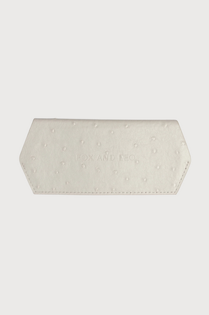 FOX and LEO Slimline Glasses Case in Ostrich Stone