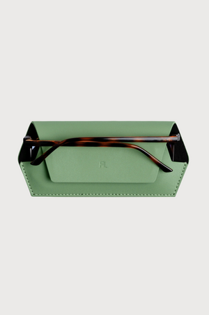 FOX and LEO Slimline Glasses Case in Sage