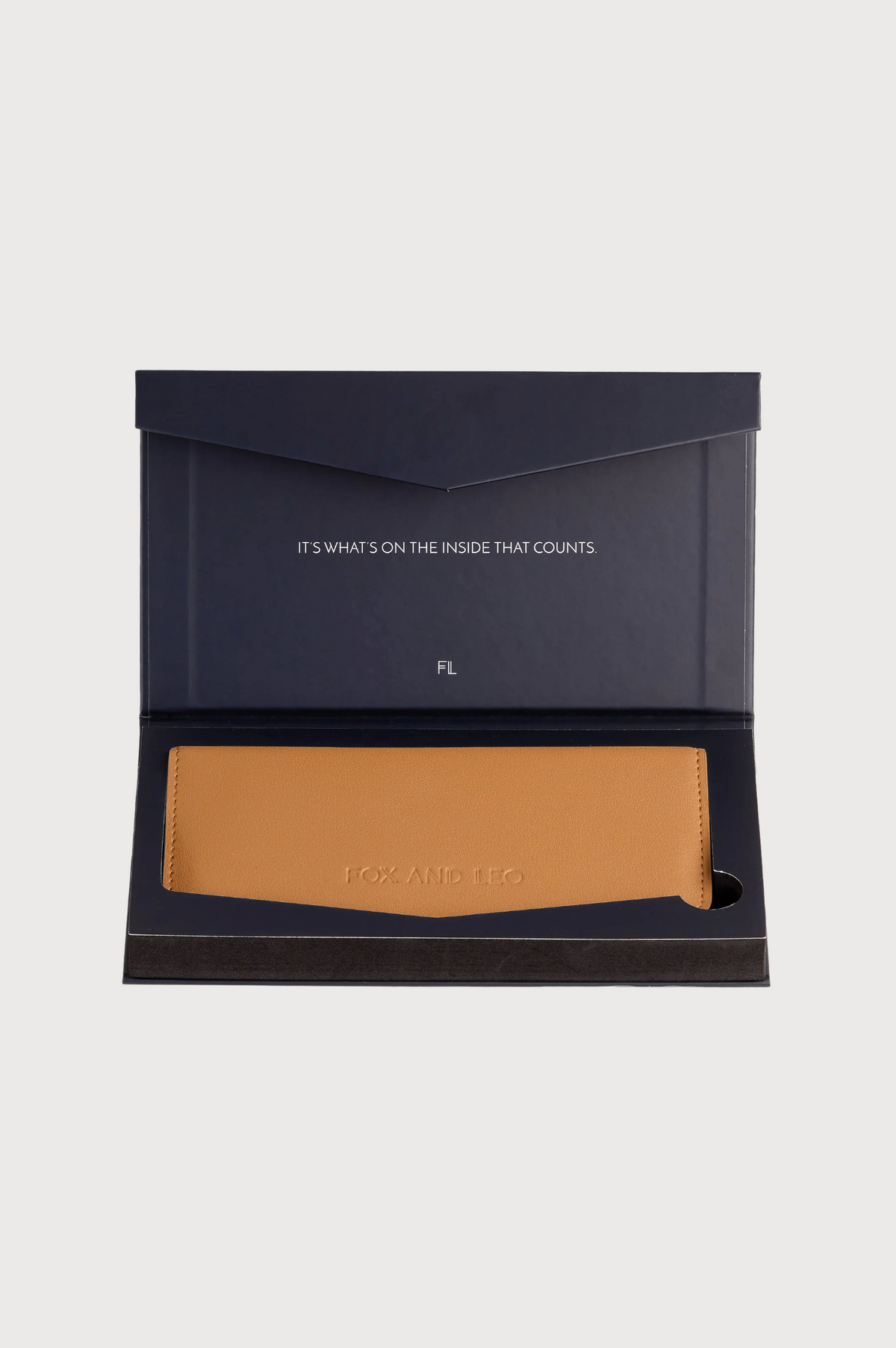FOX and LEO Swallet Slimline Wallet in Tan