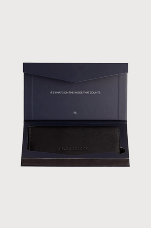 FOX and LEO Swallet Slimline Wallet in Black