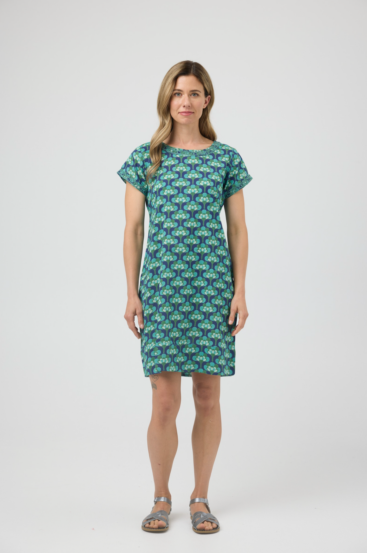 CAKE Barbara Cotton Dress in Broccoli
