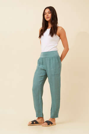 Bottega Moda Long Pant in Lago