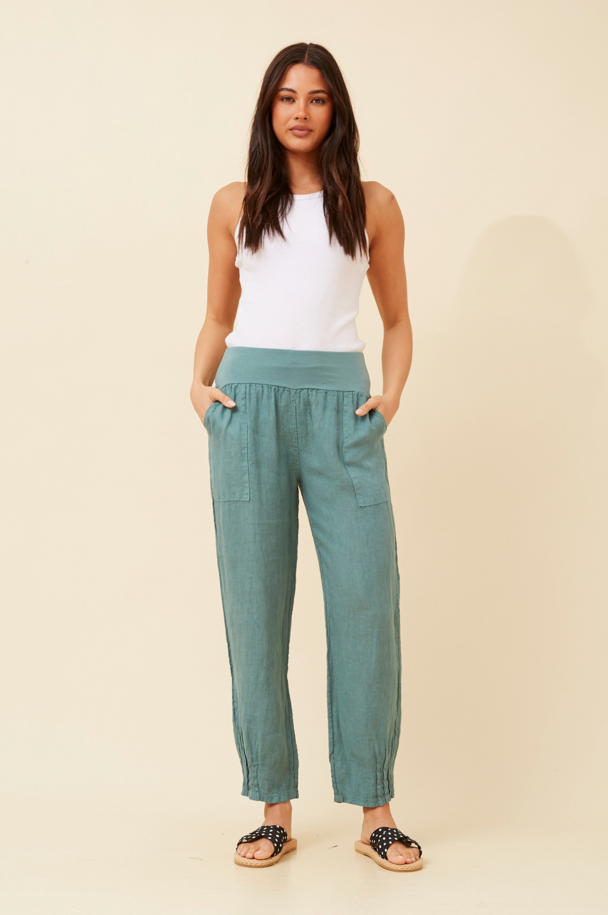 Bottega Moda Long Pant in Lago