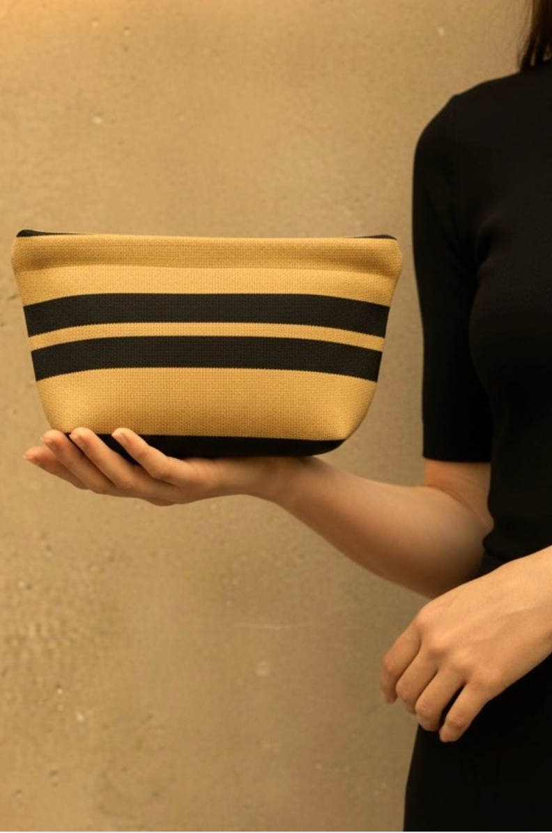 Goldie & Co Rose Bay Pouch in Natural/Black