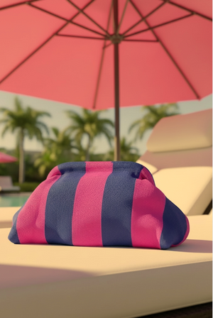 Goldie & Co Laguna Clutch in Fuschia/Blue
