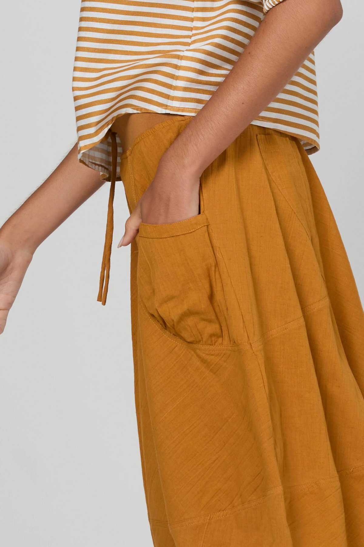 Boom Shankar Guru Skirt in Turmeric