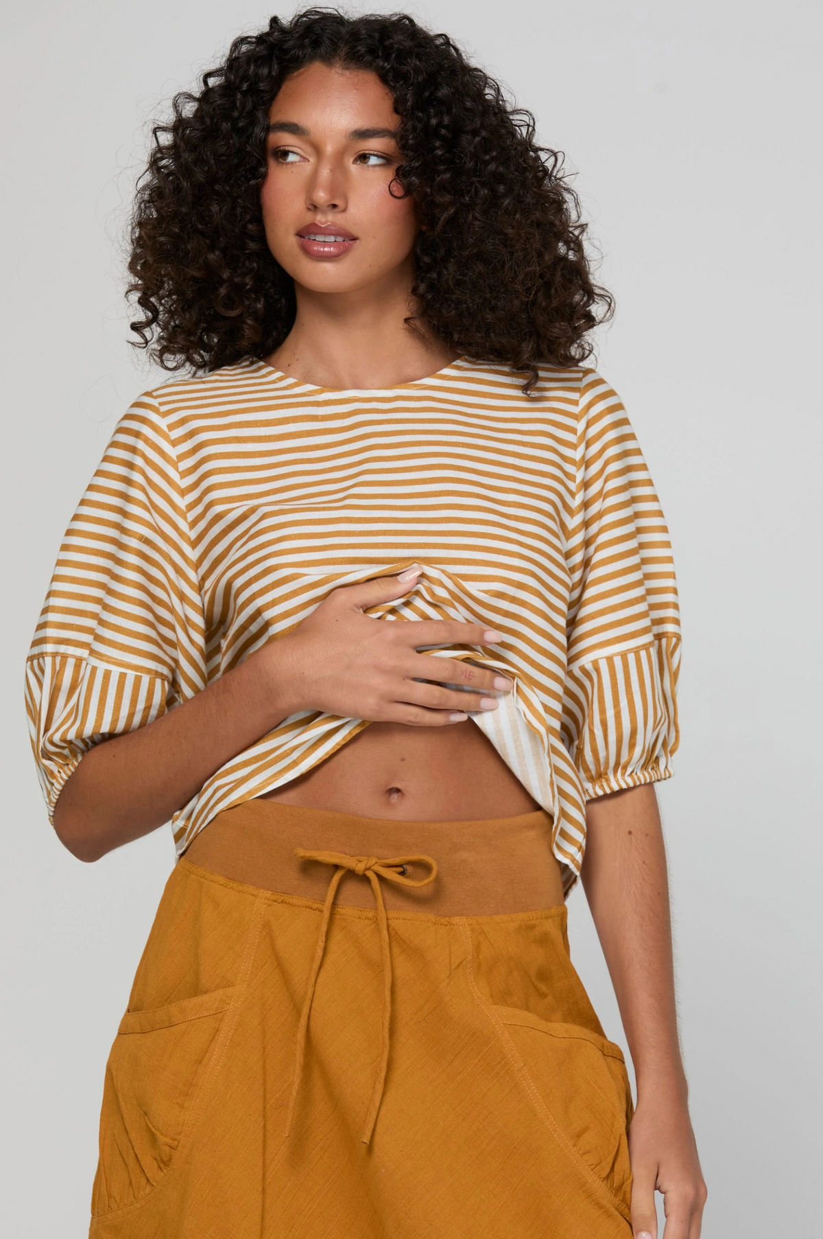 Boom Shankar Guru Skirt in Turmeric