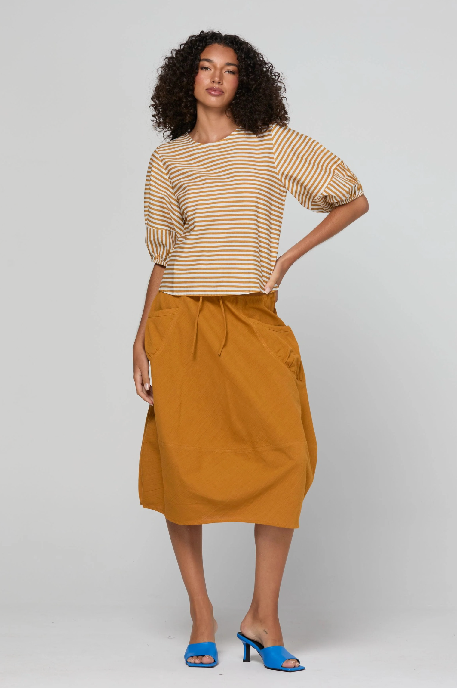 Boom Shankar Guru Skirt in Turmeric