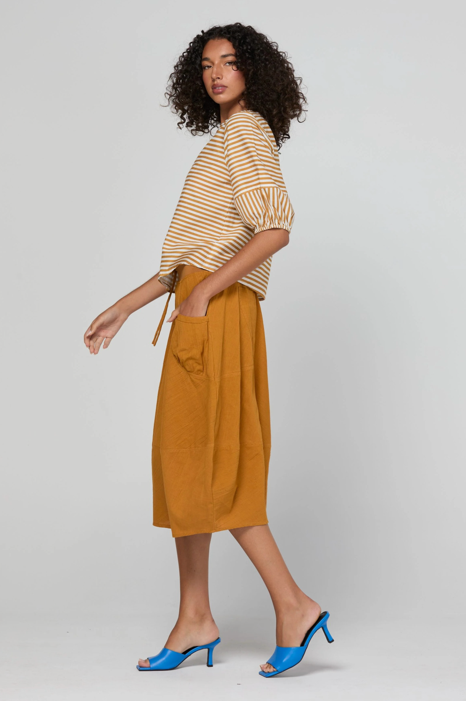 Boom Shankar Guru Skirt in Turmeric