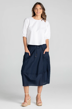 Boom Shankar Guru Skirt in Navy