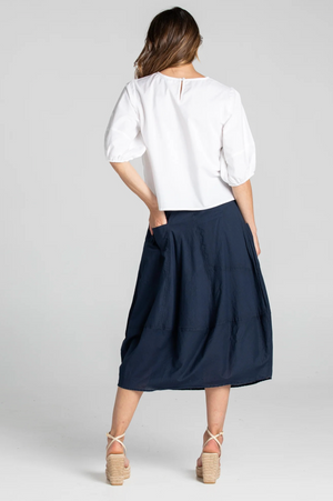 Boom Shankar Guru Skirt in Navy