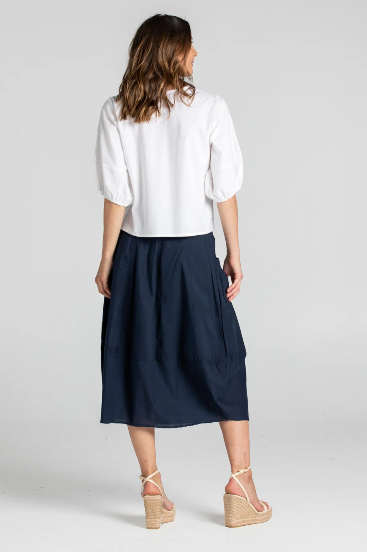 Boom Shankar Guru Skirt in Navy