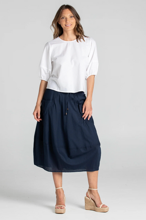 Boom Shankar Guru Skirt in Navy