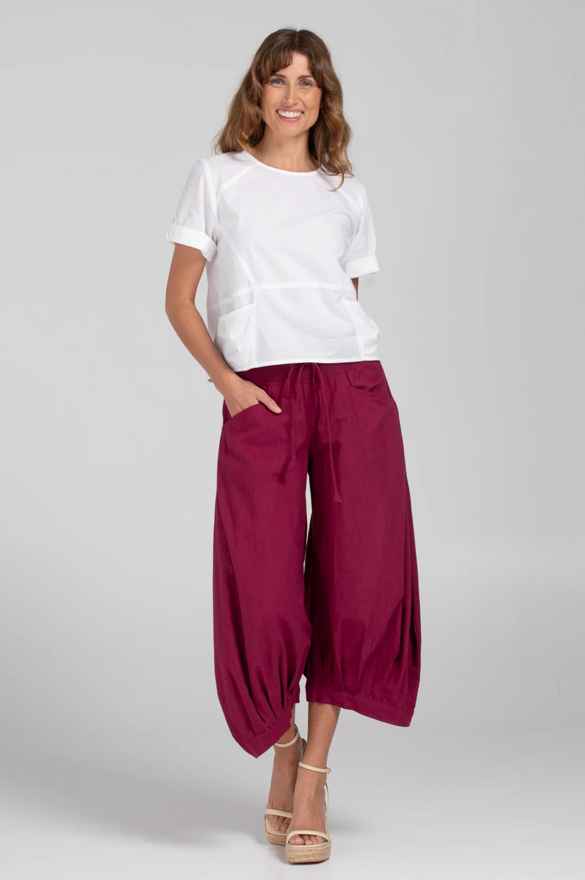 Boom Shankar Guru pants in Magenta