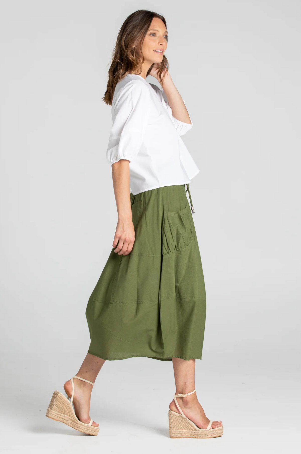 Boom Shankar Guru Skirt in Khaki